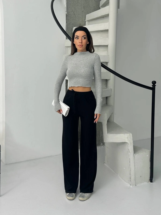 Fitilli şardonlu pantolon siyah a4058 Fitilli şardonlu pantolon siyah a4058