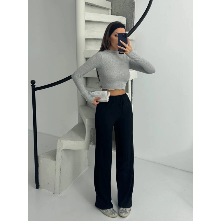 Fitilli şardonlu pantolon siyah a4058 Fitilli şardonlu pantolon siyah a4058