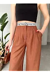Flamlı Kahve Pantolon