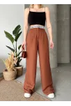 Flamlı Kahve Pantolon