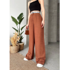 Flamlı kahve pantolon Flamlı kahve pantolon