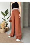 Flamlı Kahve Pantolon