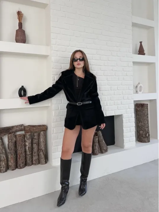 Fok Ceket Premıum Kalite Siyah St255860