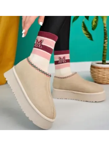 Foyk Bej Süet Bot Foyk Bej Süet Bot