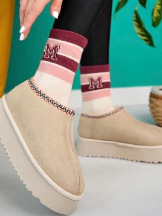 Foyk Bej Süet Bot Foyk Bej Süet Bot