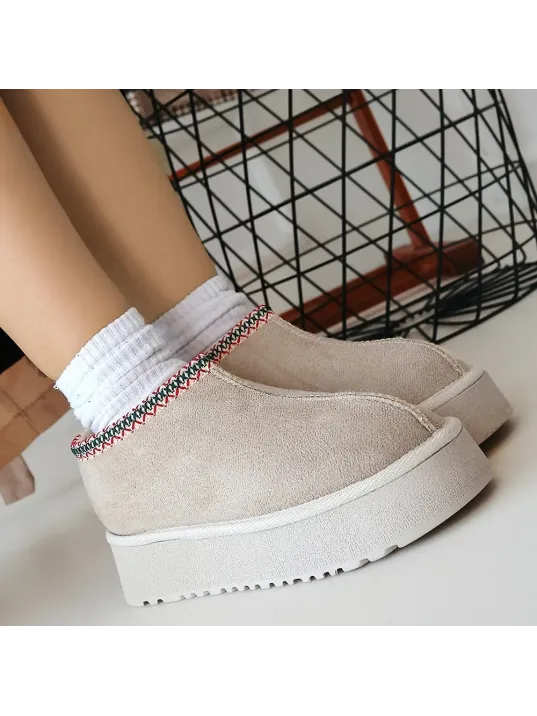 Foyk Bej Süet Bot Foyk Bej Süet Bot