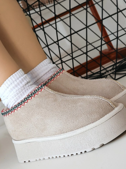 Foyk Bej Süet Bot Foyk Bej Süet Bot