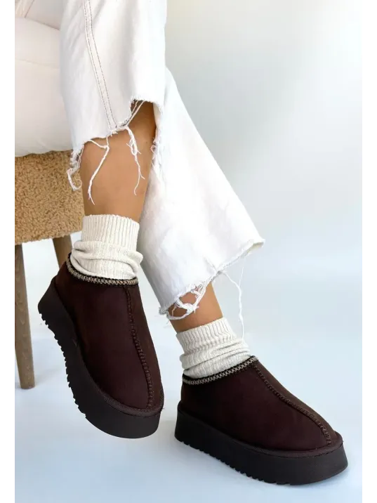 Foyk Kahverengi Süet Bot Foyk Kahverengi Süet Bot