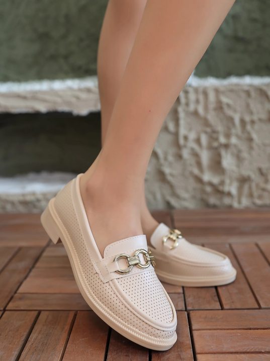 Fria Bej Cilt Babet Ayakkabı