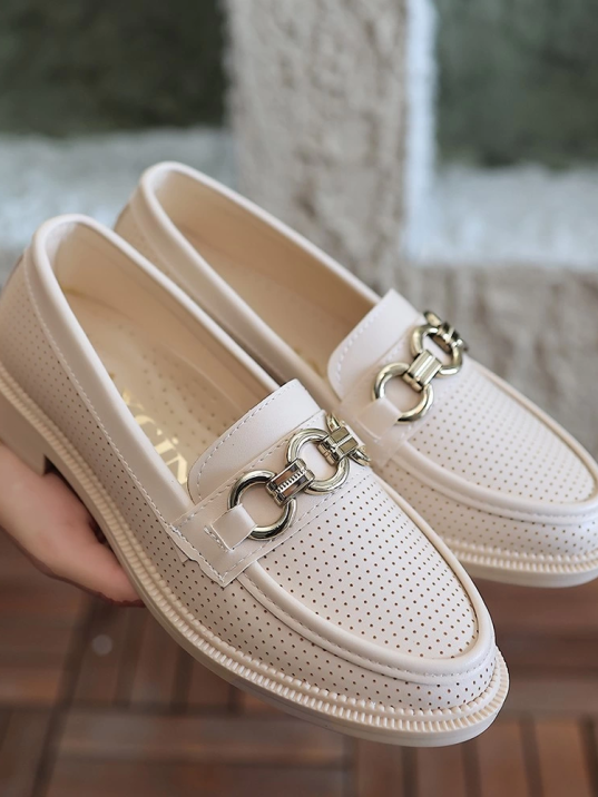 Fria Bej Cilt Babet Ayakkabı