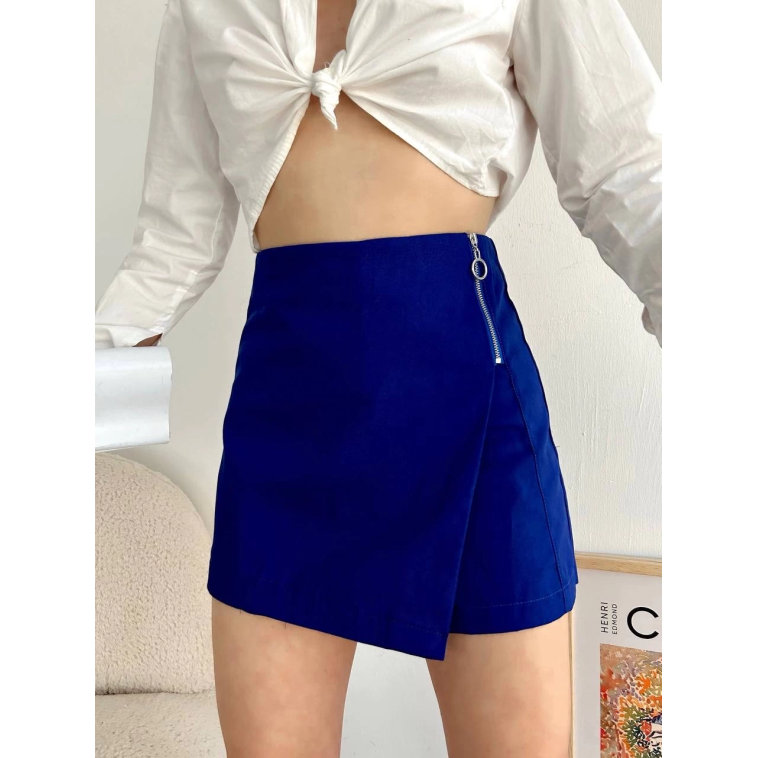 Gabardin fermuarlı şort etek S24906 Gabardin fermuarlı şort etek S24906