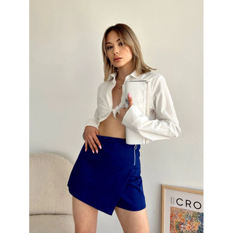 Gabardin fermuarlı şort etek S24906 Gabardin fermuarlı şort etek S24906