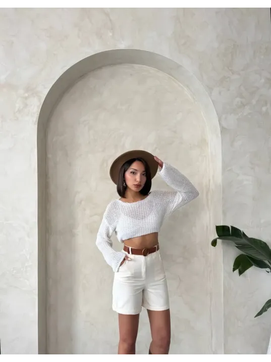 Gabardin Kumaş Şort