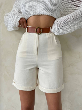 Gabardin kumaş şort Gabardin kumaş şort