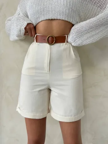 Gabardin Kumaş Şort