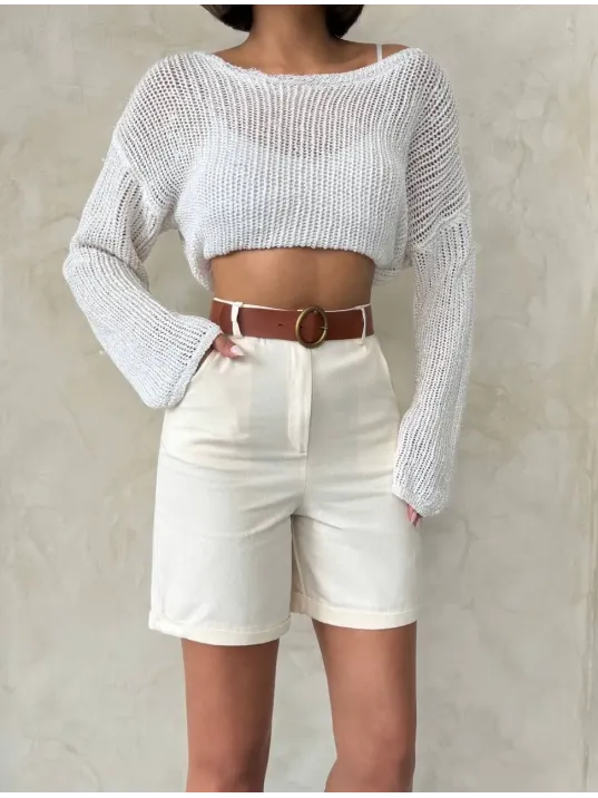 Gabardin Kumaş Şort