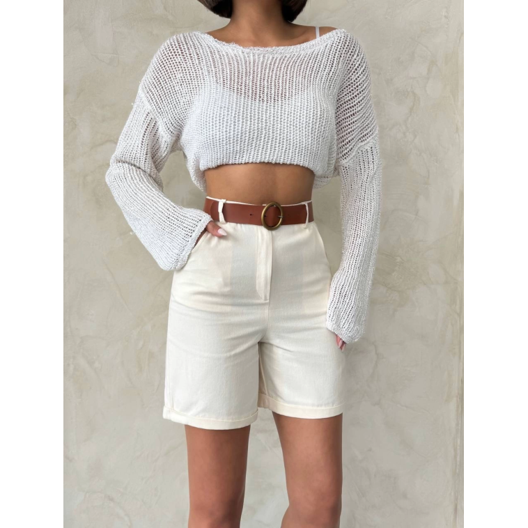 Gabardin kumaş şort Gabardin kumaş şort