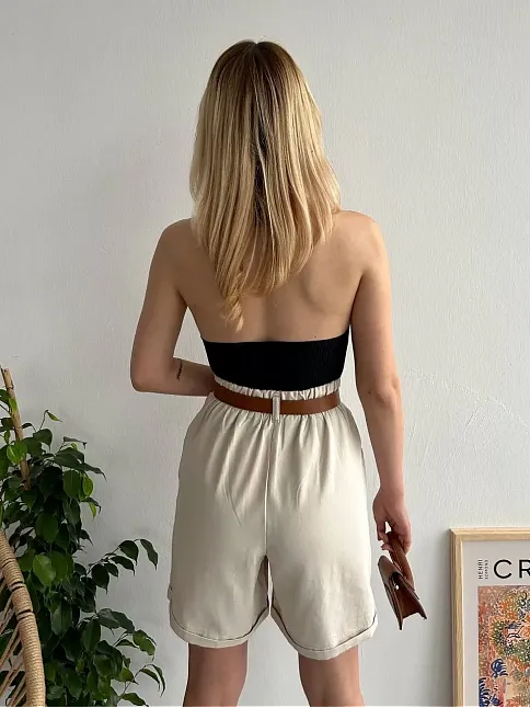 Gabardin Kumaş Şort