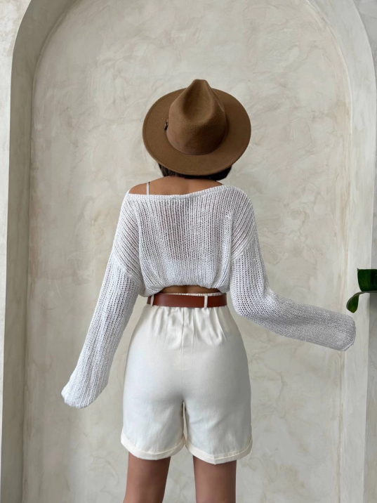 Gabardin kumaş şort Gabardin kumaş şort