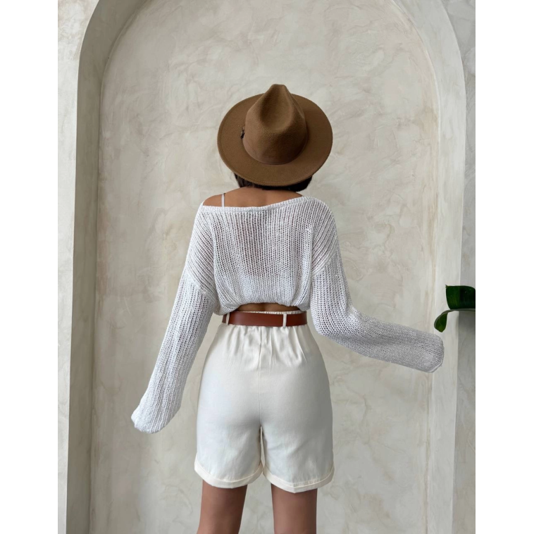 Gabardin kumaş şort Gabardin kumaş şort