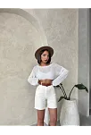 Gabardin Kumaş Şort