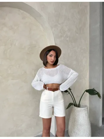 Gabardin Kumaş Şort