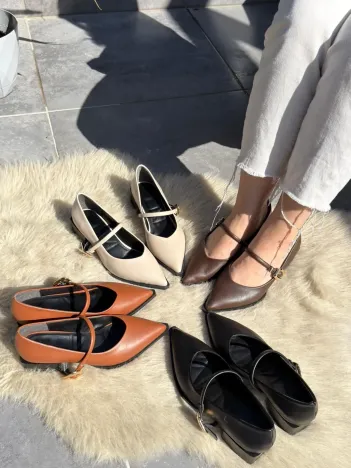 Galye Kahverengi Cilt Topuklu Ayakkabı