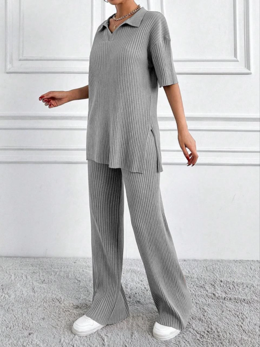 Geniş fitilli polo yaka kısa kol takım Geniş fitilli polo yaka kısa kol takım