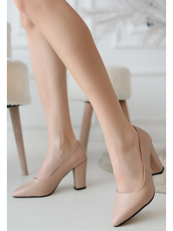 Giort Nude Cilt Topuklu Ayakkabı Giort Nude Cilt Topuklu Ayakkabı