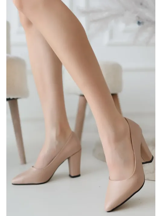 Giort Nude Cilt Topuklu Ayakkabı Giort Nude Cilt Topuklu Ayakkabı