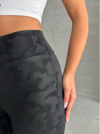 Gizli yan fermuarlı bulut desenli tayt siyah h248638 Gizli yan fermuarlı bulut desenli tayt siyah h248638