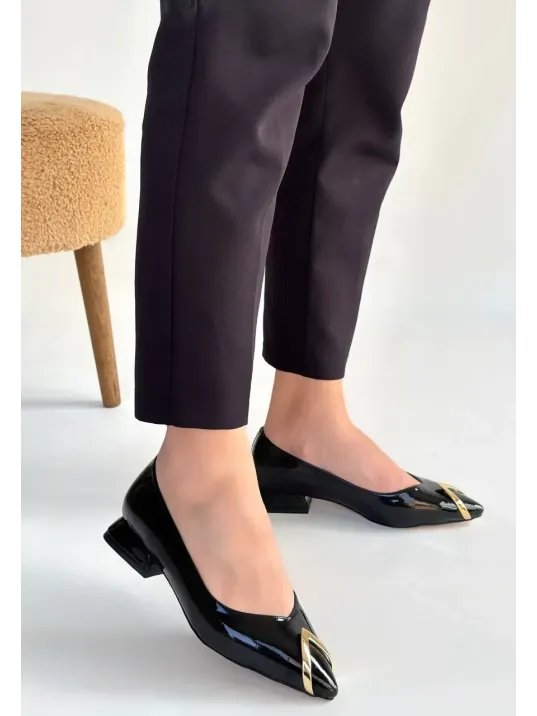 Goes Siyah Rugan Babet Ayakkabı Goes Siyah Rugan Babet Ayakkabı