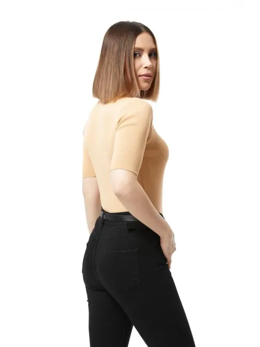 Gömlek Yaka Yazlık Triko Bluz