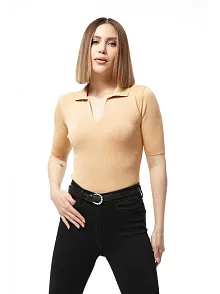 Gömlek Yaka Yazlık Triko Bluz