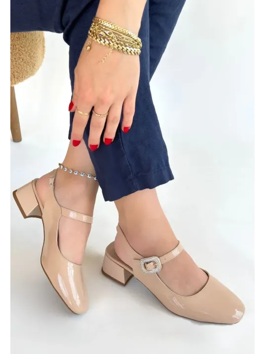 Gowe Nude Rugan Topuklu Ayakkabı Gowe Nude Rugan Topuklu Ayakkabı