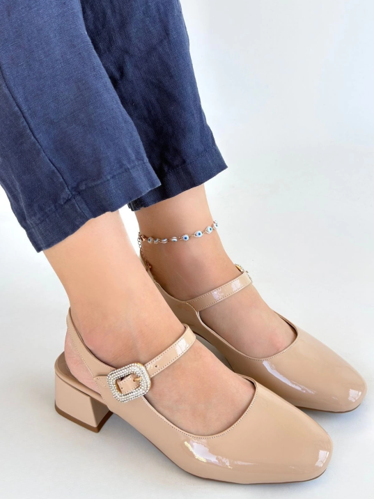 Gowe Nude Rugan Topuklu Ayakkabı Gowe Nude Rugan Topuklu Ayakkabı