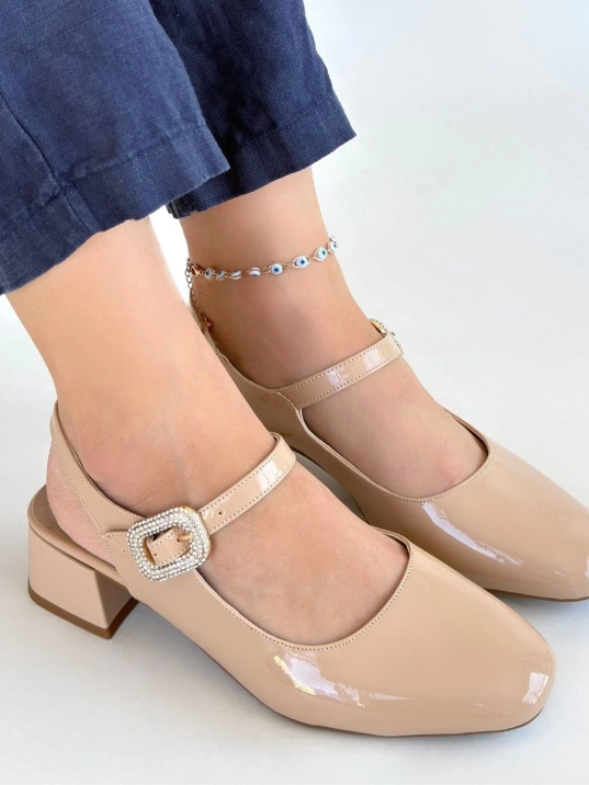 Gowe Nude Rugan Topuklu Ayakkabı Gowe Nude Rugan Topuklu Ayakkabı