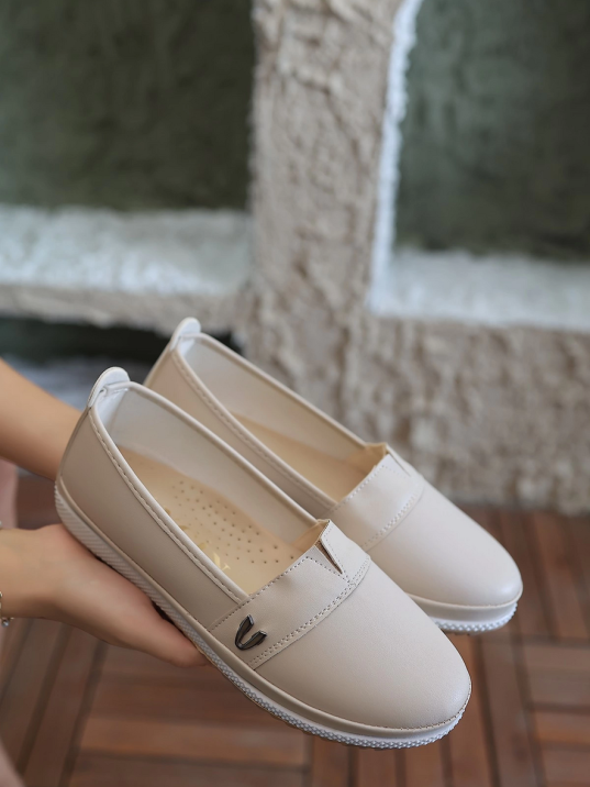 Gtay Bej Cilt Babet Ayakkabı