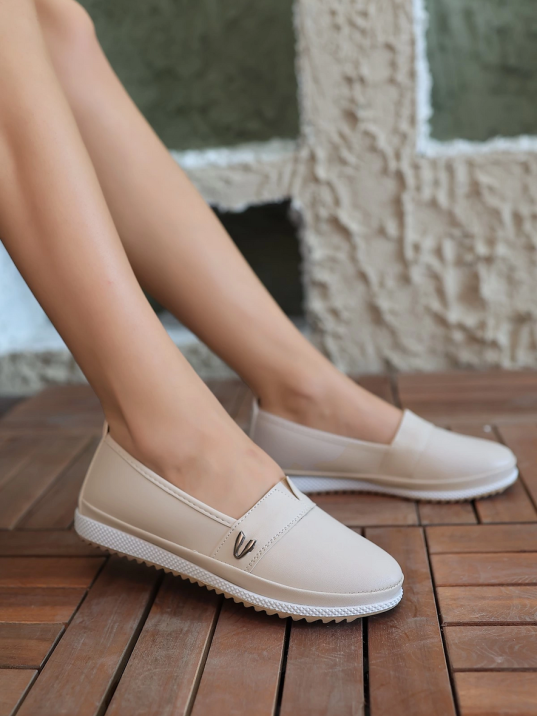 Gtay Bej Cilt Babet Ayakkabı