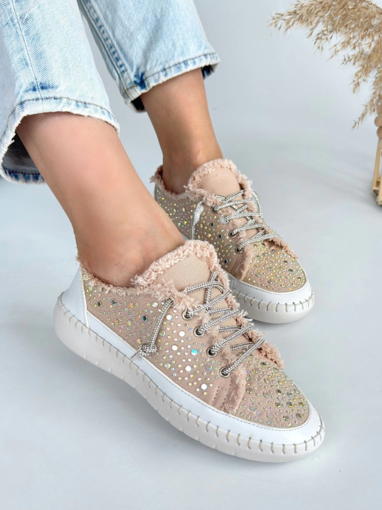 Guji Bej Kot Bağcıklı Spor Ayakkabı Guji Bej Kot Bağcıklı Spor Ayakkabı