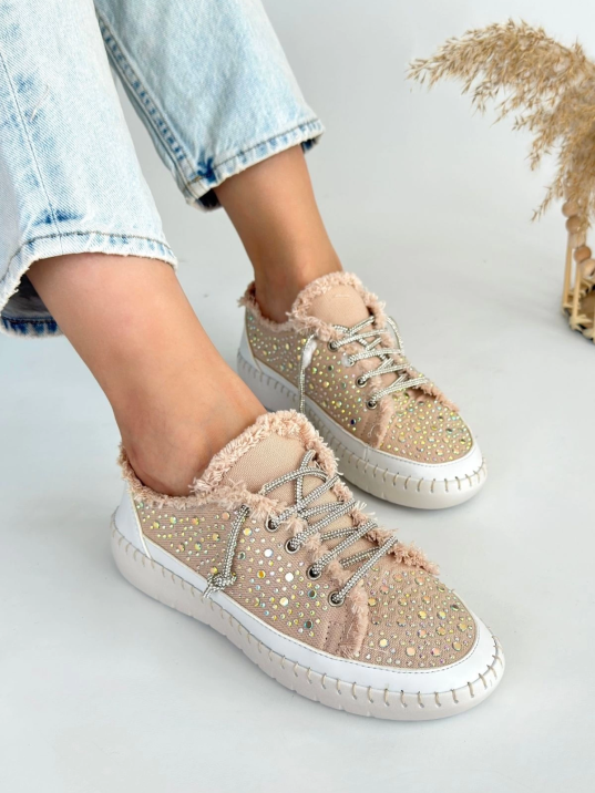 Guji Bej Kot Bağcıklı Spor Ayakkabı Guji Bej Kot Bağcıklı Spor Ayakkabı