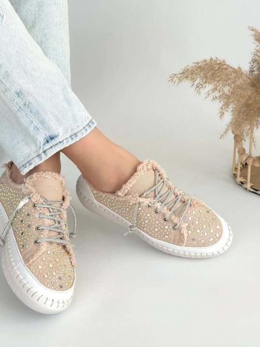 Guji Bej Kot Bağcıklı Spor Ayakkabı Guji Bej Kot Bağcıklı Spor Ayakkabı