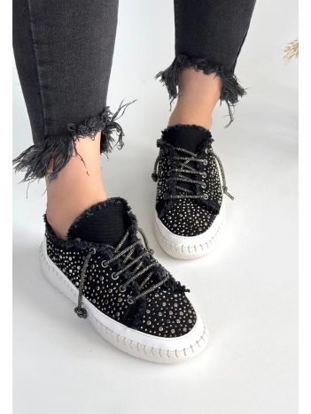 Guji Siyah Kot Bağcıklı Spor Ayakkabı Guji Siyah Kot Bağcıklı Spor Ayakkabı