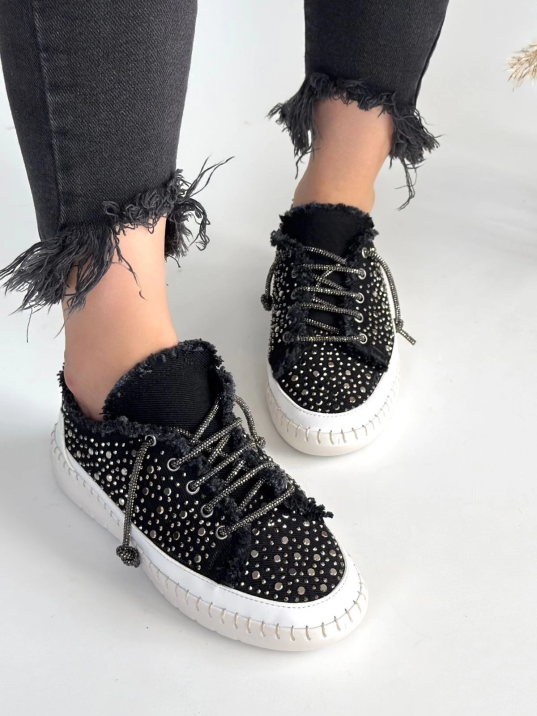 Guji Siyah Kot Bağcıklı Spor Ayakkabı Guji Siyah Kot Bağcıklı Spor Ayakkabı