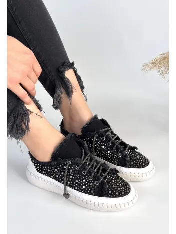 Guji Siyah Kot Bağcıklı Spor Ayakkabı Guji Siyah Kot Bağcıklı Spor Ayakkabı