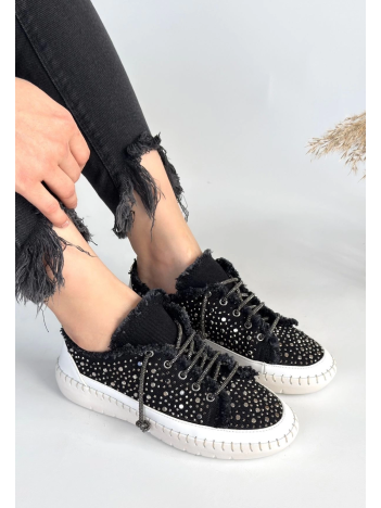 Guji Siyah Kot Bağcıklı Spor Ayakkabı Guji Siyah Kot Bağcıklı Spor Ayakkabı