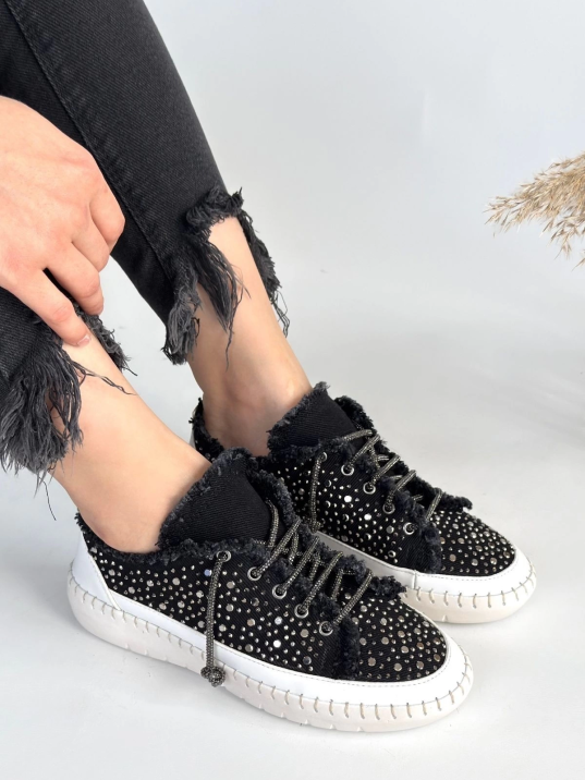 Guji Siyah Kot Bağcıklı Spor Ayakkabı Guji Siyah Kot Bağcıklı Spor Ayakkabı