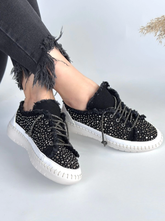 Guji Siyah Kot Bağcıklı Spor Ayakkabı Guji Siyah Kot Bağcıklı Spor Ayakkabı