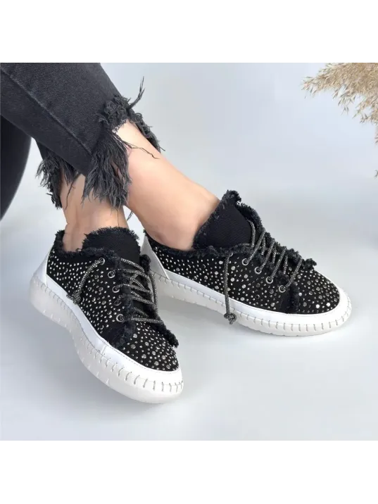 Guji Siyah Kot Bağcıklı Spor Ayakkabı Guji Siyah Kot Bağcıklı Spor Ayakkabı