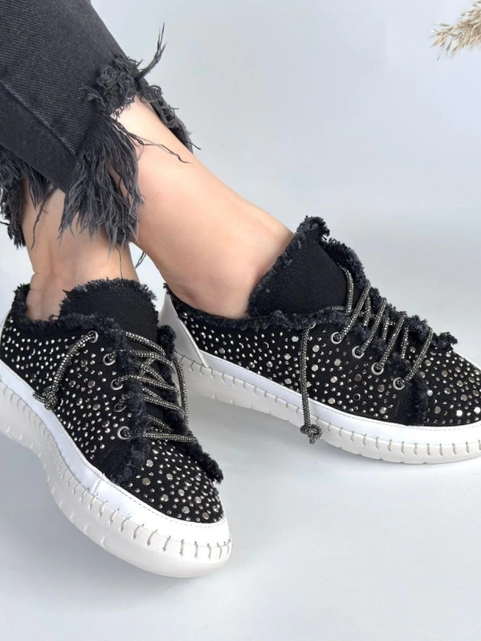 Guji Siyah Kot Bağcıklı Spor Ayakkabı Guji Siyah Kot Bağcıklı Spor Ayakkabı